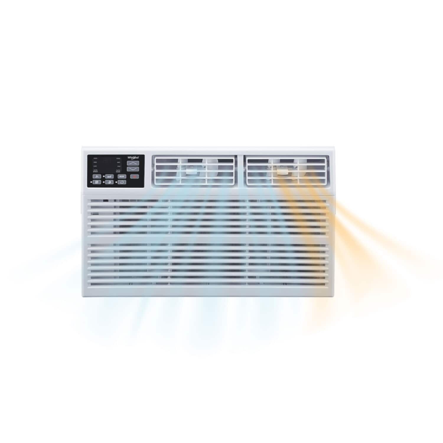 Whirlpool – 1,500 Sq. Ft. 23,200 BTU 230V Window Mounted Air Conditioner with Supplemental Heat – White