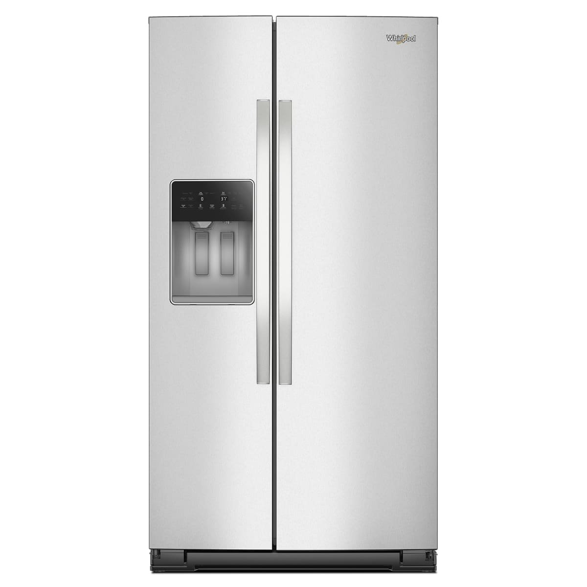 Whirlpool – 36 in. Wide 21 cu. ft. Side-by-Side Counter-Depth Refrigerator with TruCool System – Fingerprint-Resistant Stainless Finish