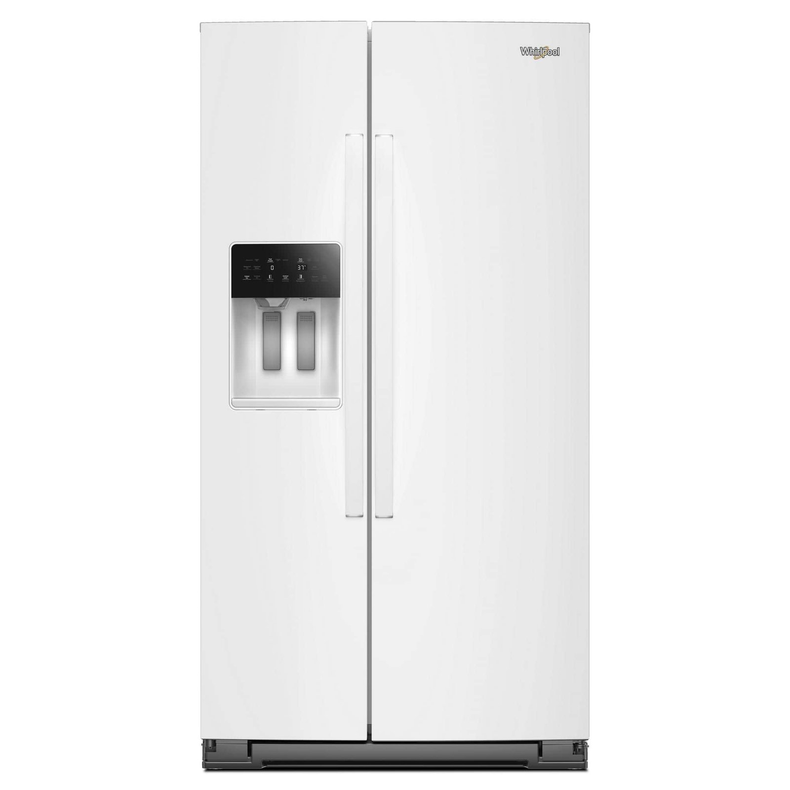 Whirlpool – 36 in. Wide 21 cu. ft. Side-by-Side Counter-Depth Refrigerator with In-Door Ice & Water – White