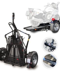 Go! Series Single Rail Folding Motorcycle Trailers – Deluxe Chrome Wheels Balanced