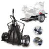 Go! Series Single Rail Folding Motorcycle Trailers – Deluxe Chrome Wheels Balanced
