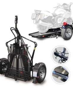 Go! Series Single Rail Folding Motorcycle Trailers – Deluxe Chrome Wheels Balanced