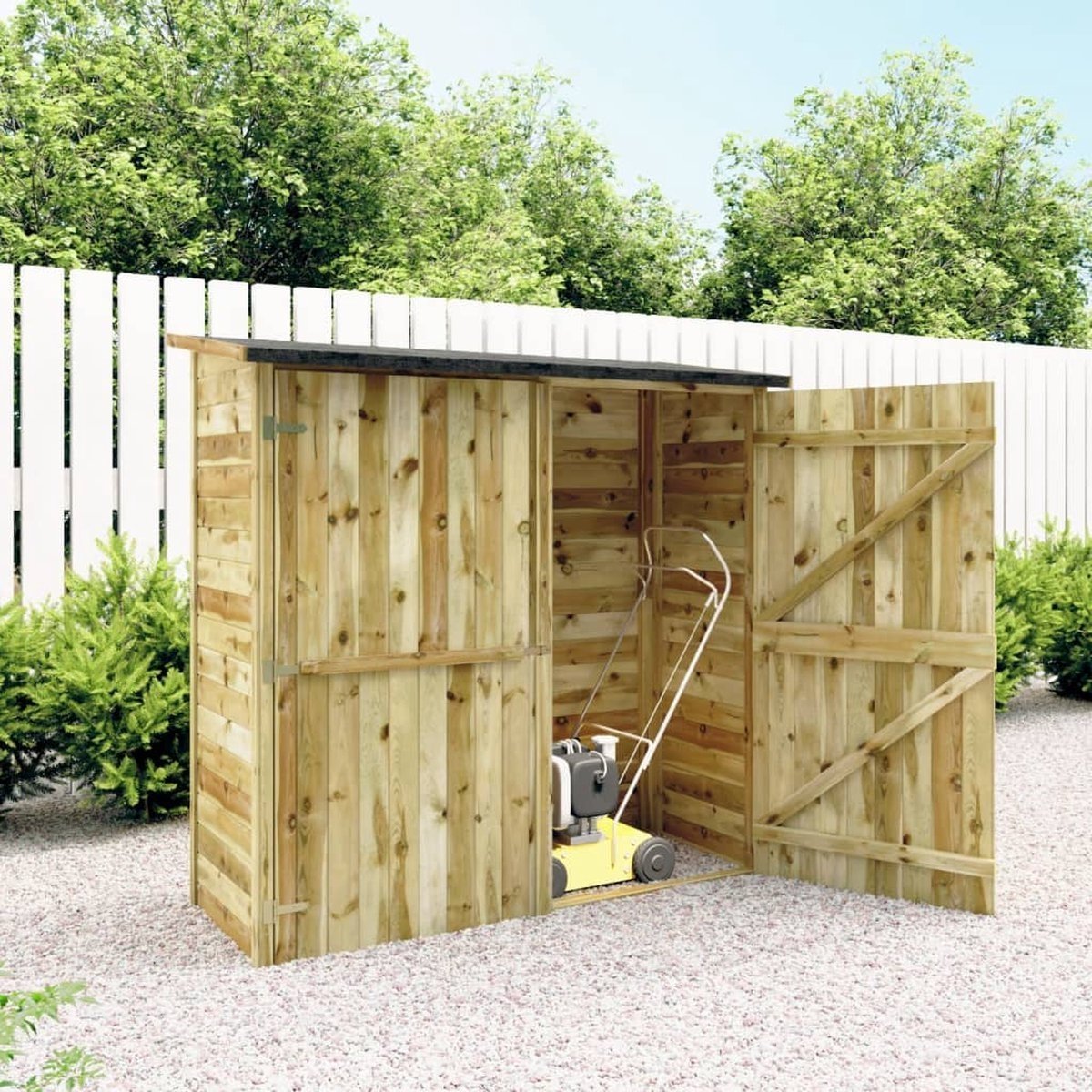 Tuinschuur geïmpregneerd grenenhout 182x76x175 cm