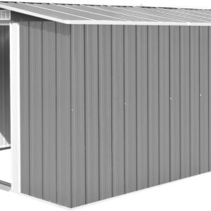 Tuinhuis 257 x 392 x 181 cm Metaalgrijs