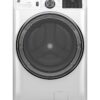 GE – 5.0 Cu. Ft. Stackable Smart Front Load Washer with Steam, SmartDispense and Odorblock Ultra Fresh Vent System – White