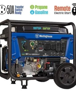 Westinghouse 12,500/9,500-Watt Dual-Fuel Portable Generator, Electric Start, Transfer Switch Ready