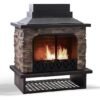 Sunjoy Canyon Wood-Burning Fireplace, Heats 2.14 sq. ft.