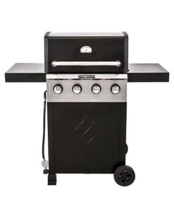 Even Embers 4-Burner Propane Gas Grill, 40,000 BTU, Silver/Black