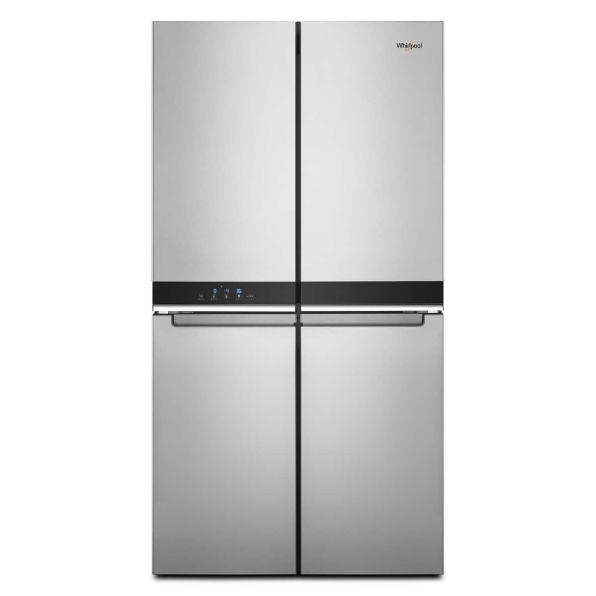 Whirlpool – 36 in. Wide 19.4 cu. ft. Counter Depth 4 Door Refrigerator – Fingerprint-Resistant Stainless Finish