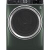 GE Profile – 5.5 Cu. Ft. High Efficiency Stackable Smart Front Load Washer with Steam and UltraFresh Vent System+ With OdorBlock – Jade Green
