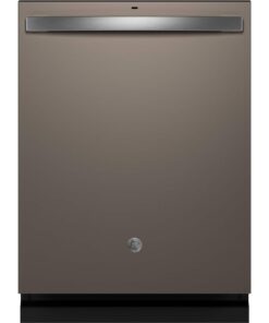 GE – 24″ Top Control Built-In Stainless Steel Tub Dishwasher with 3rd Rack, Sanitize Cycle and 47 dBA – Slate