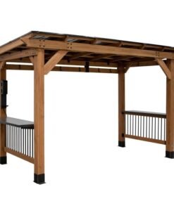 Saxony Xl 13 Ft. W X 6.5 Ft. D Solid Wood Grill Gazebo