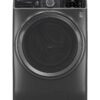 GE Profile – 5.5 Cu. Ft. High Efficiency Stackable Smart Front Load Washer with Steam and UltraFresh Vent System+ With OdorBlock – Carbon Graphite