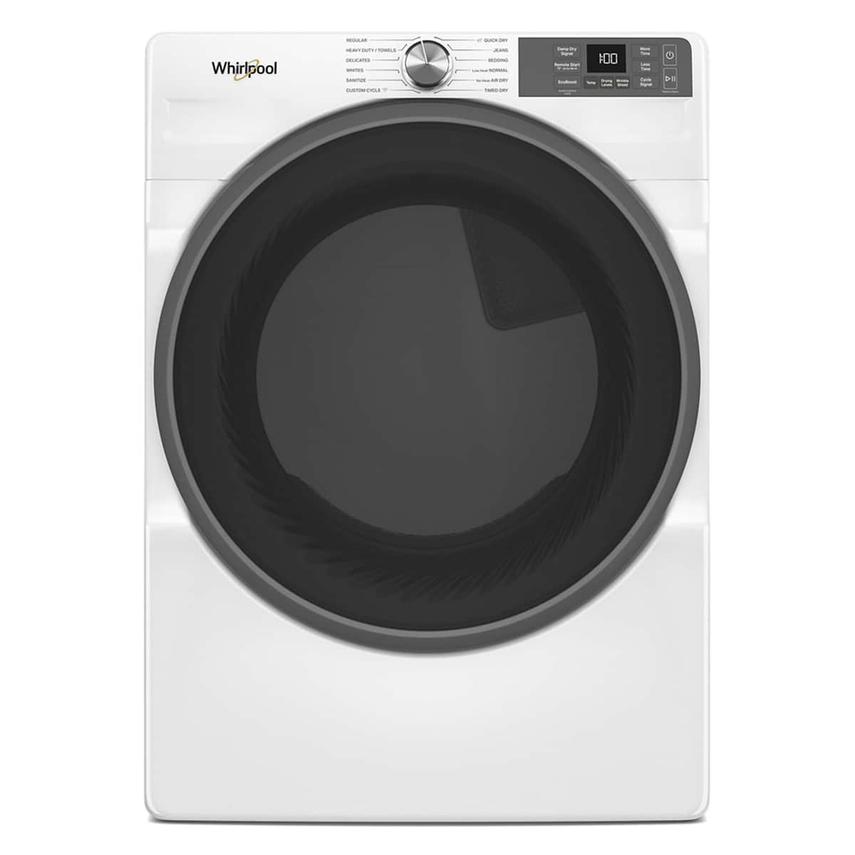 Whirlpool – 7.4 Cu. Ft. Stackable Smart Electric Dryer with Wrinkle Shield Option – White