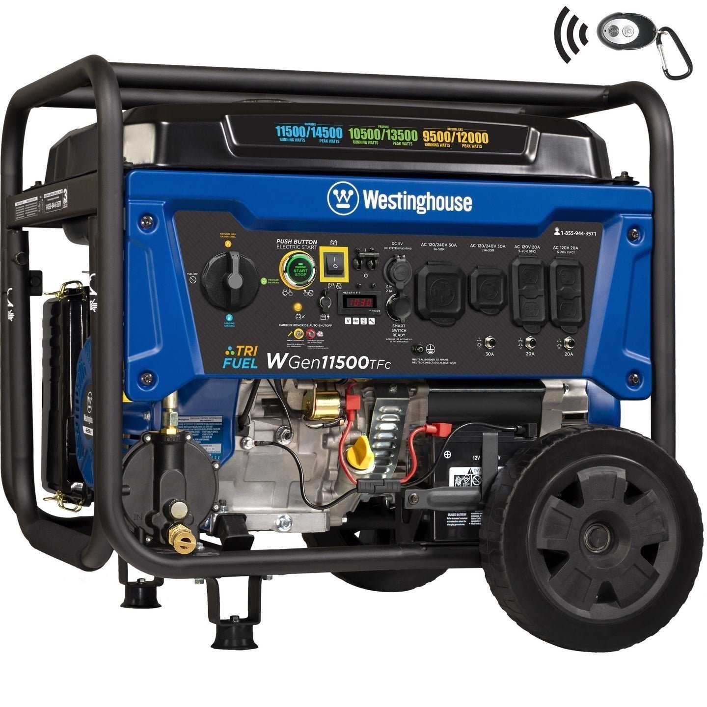 Westinghouse WGen11500TFc 11500-Watt Tri-Fuel Portable Generator