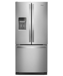 Whirlpool – 30 in. Wide 20 Cu.ft. French Door Refrigerator – Fingerprint Resistant – Stainless Steel