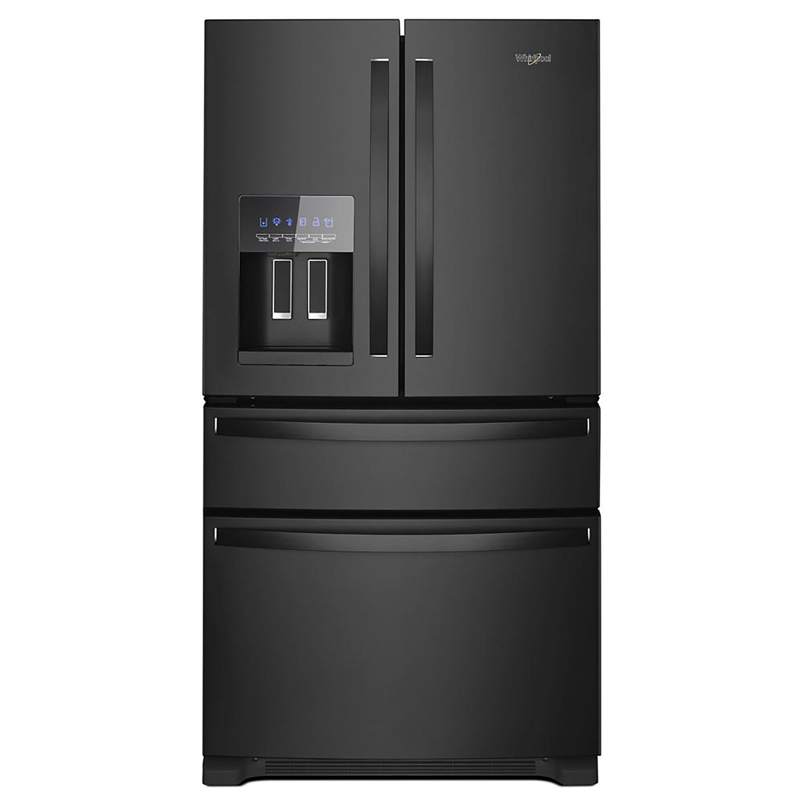 Whirlpool – 36 in. Wide 25 cu. ft. French Door Refrigerator with Two-Tier Freezer Storage – Black