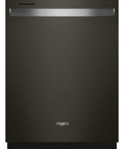 Whirlpool – 24” Stainless Steel Dishwasher with AI Intelligent Wash – 47 dBA .- Print Resistant Black Stainless – Print Resist Blk Stnlss
