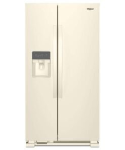 Whirlpool – 36 in. Wide 24 cu. ft. Side-by-Side Refrigerator with LED Interior Lighting – Biscuit-on-Biscuit