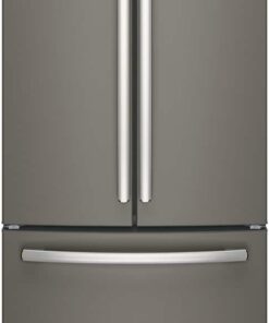 GE – 33 in. Wide 24.7 Cu. Ft. French Door Refrigerator with Internal Water Dispenser – Slate