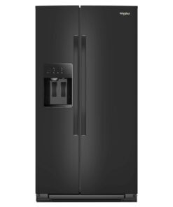 Whirlpool – 36 in. Wide 21 cu. ft. Side-by-Side Counter-Depth Refrigerator with In-Door Ice & Water – Black