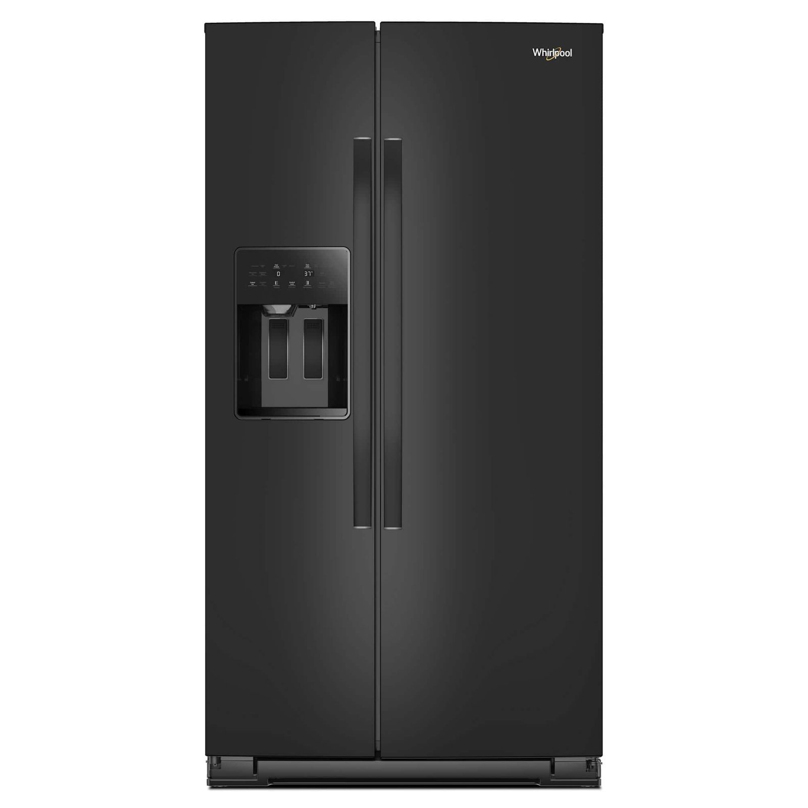 Whirlpool – 36 in. Wide 21 cu. ft. Side-by-Side Counter-Depth Refrigerator with In-Door Ice & Water – Black