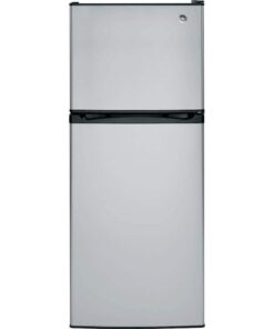 GE – 24 in. Wide 11.6 Cu. Ft. Top-Freezer Refrigerator with ENERGY STAR Certification – Stainless Steel