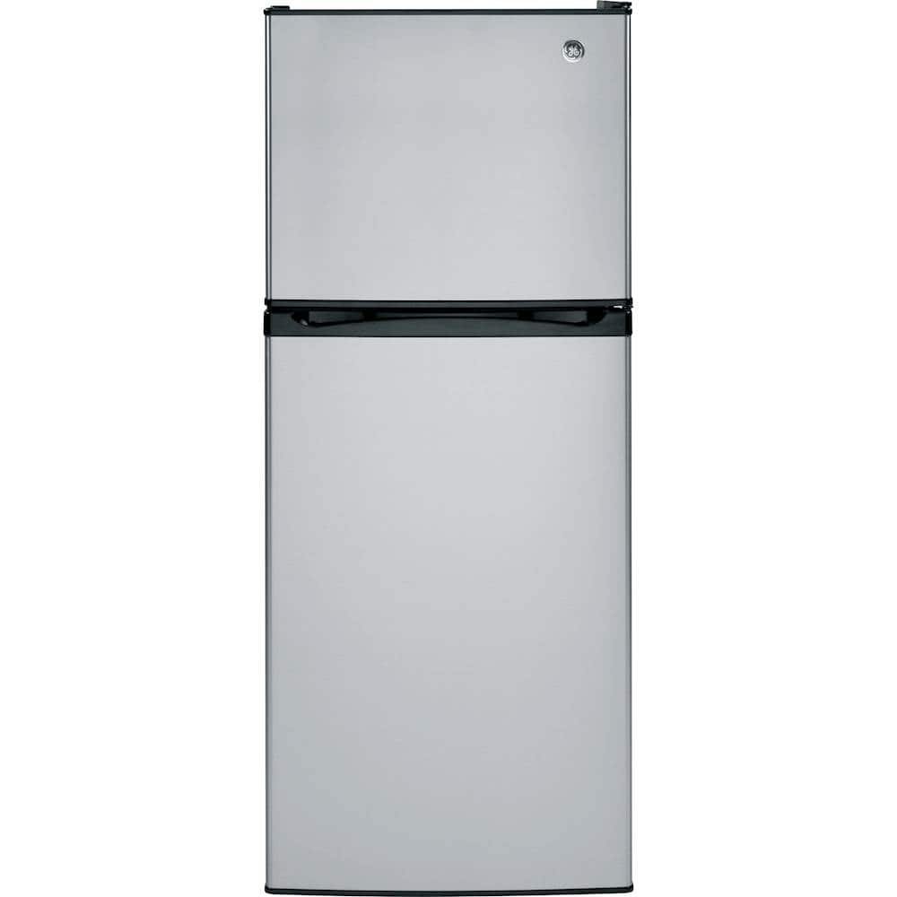 GE – 24 in. Wide 11.6 Cu. Ft. Top-Freezer Refrigerator with ENERGY STAR Certification – Stainless Steel