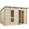 BillyOh Mia 3×2.5 Log Cabin Summer House Shed with Untreated Wood, Modern Pent Roof Garden Shed