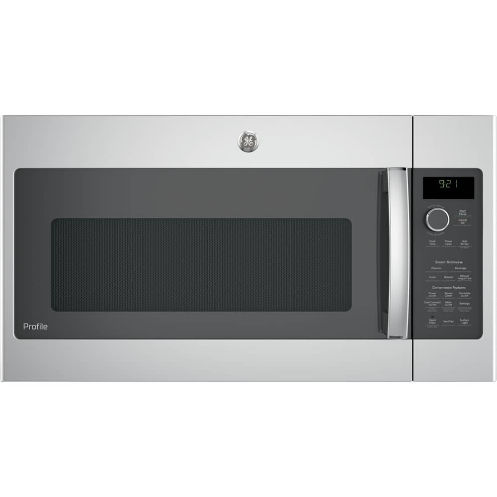 GE Profile – 2.1 Cu. Ft. Over-the-Range Microwave with Sensor Cooking and Steam Cleaning – Stainless Steel