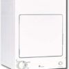 GE – 3.6 Cu. Ft. Stackable Electric Dryer – White on White