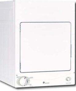 GE – 3.6 Cu. Ft. Stackable Electric Dryer – White on White