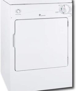 GE – 3.6 Cu. Ft. Stackable Electric Dryer with Portable – White