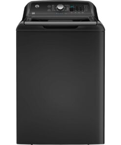 GE – 4.5 Cu. Ft. Top Load Washer with Water Level Control, Deep Fill, Quick Wash, and Glass Lid – Diamond Gray