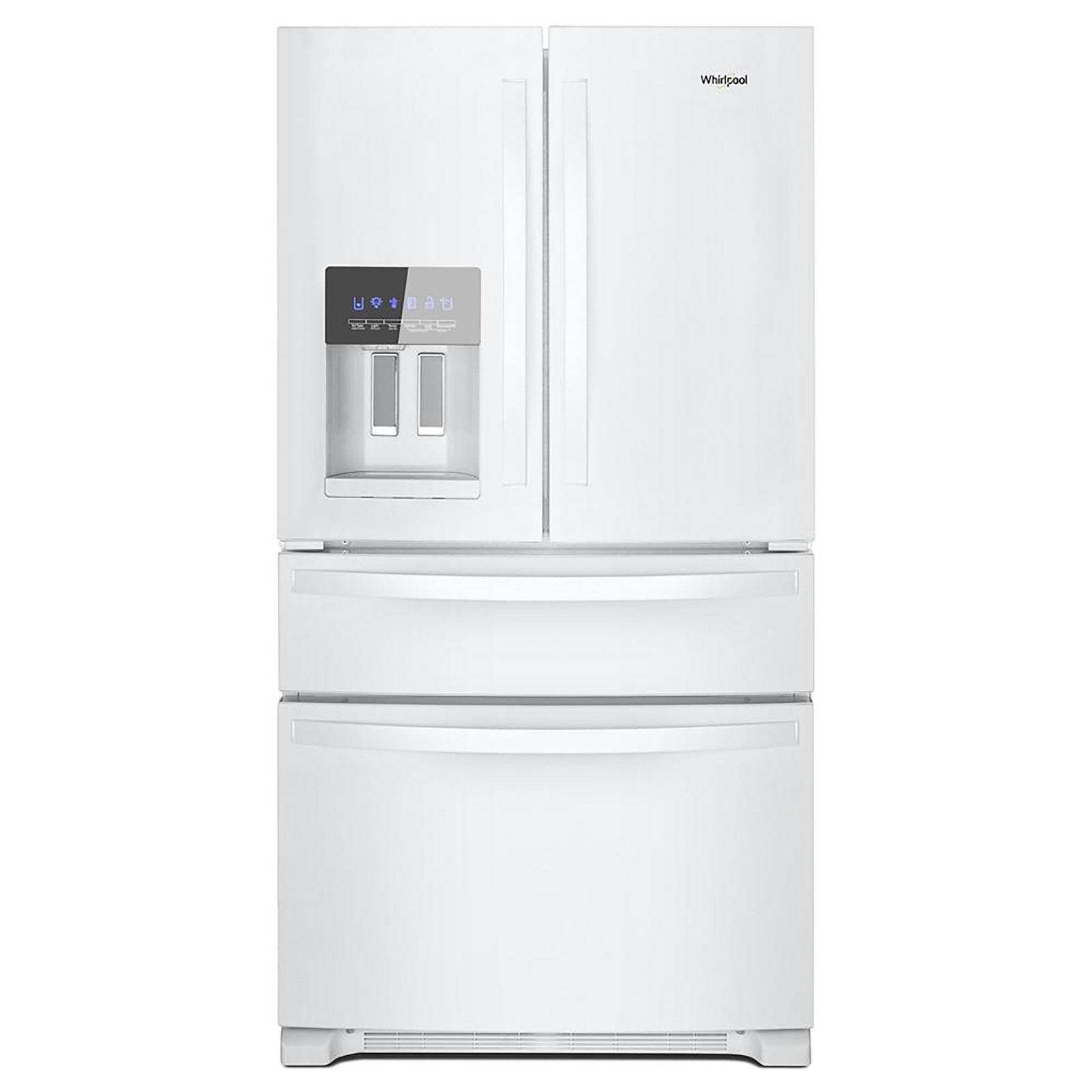 Whirlpool – 36 in. Wide 25 cu. ft. French Door Refrigerator with Two-Tier Freezer Storage – White