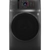 GE Profile – UltraFast 4.8 Cu. Ft. High-Efficiency Smart Front Load Washer and Electric Dryer Combo with Ventless Heat Pump – Carbon Graphite
