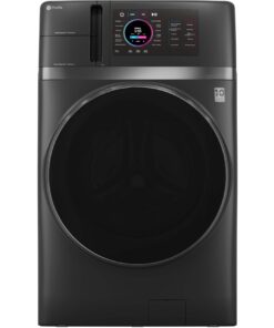 GE Profile – UltraFast 4.8 Cu. Ft. High-Efficiency Smart Front Load Washer and Electric Dryer Combo with Ventless Heat Pump – Carbon Graphite