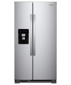 Whirlpool – 36 in. Wide 24 cu. ft. Side-by-Side Refrigerator with LED Interior Lighting – Monochromatic Stainless Steel