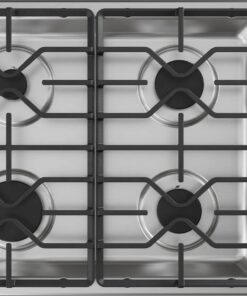GE – 30 in. Wide 4 Burner Built-In Gas Cooktop with Dishwasher-Safe Grates – Stainless Steel