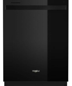 Whirlpool – 24 inch Top Control Built-In Stainless Steel Tub Dishwasher with Large Capacity Tall Top Rack and 50 dBA – Black