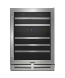 Whirlpool – 46-Bottle Wine Cooler – Stainless Steel