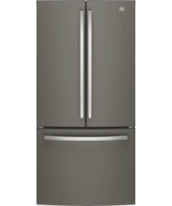 GE – 18.6 Cu. Ft. French Door Counter-Depth Refrigerator with Internal Water Dispenser – Slate