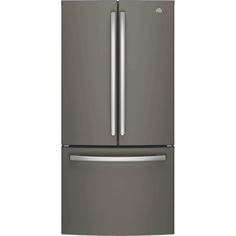 GE – 18.6 Cu. Ft. French Door Counter-Depth Refrigerator with Internal Water Dispenser – Slate