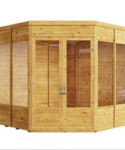 BillyOh Corner Summerhouse Log Cabin 7 x 7 Garden Storage Shed Wooden Summer House Sheds Picton Summerhouses