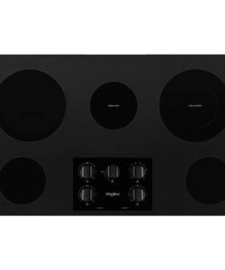 Whirlpool – 36 in. Wide 5 element Electric Cooktop – Black