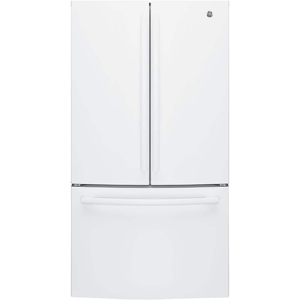 GE – 36 in. Wide 27.0 Cu. Ft. French Door Refrigerator with Internal Water Dispenser – High Gloss White