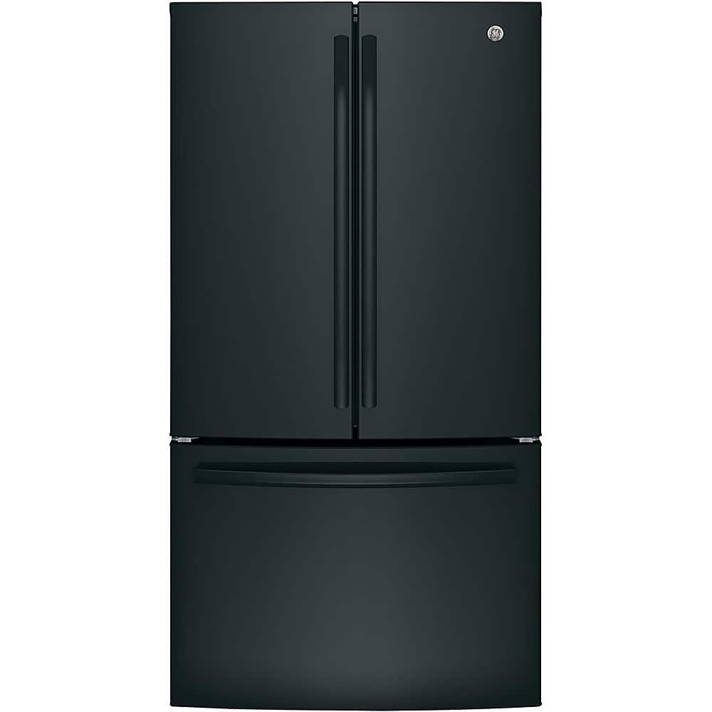 GE – 36 in. Wide 27.0 Cu. Ft. French Door Refrigerator with Internal Water Dispenser – High Gloss Black