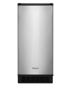 Whirlpool – 15″ 29-Lb. Freestanding Icemaker – Stainless Steel