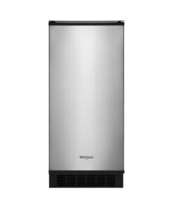 Whirlpool – 15″ 50-Lb. Freestanding Icemaker – Stainless Steel