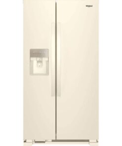 Whirlpool – 33 in. Wide 21.4 cu. ft. Side-by-Side Refrigerator – Biscuit